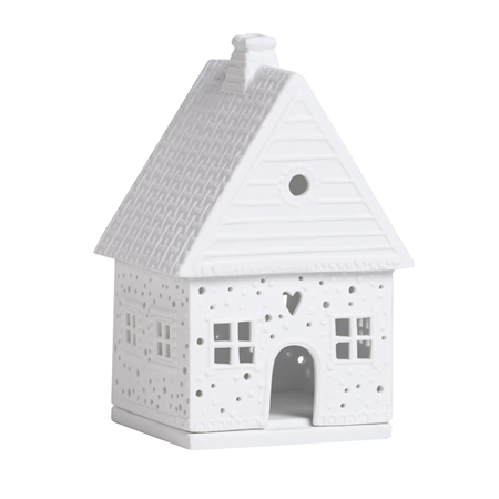 Porcelain candlestick gingerbread house